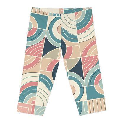 Dazzling Dreams Studio presents the Sweat Victory Elevate Fitness Hub Capri Leggings, highlighting their elegant design and versatility for both gym and casual wear.