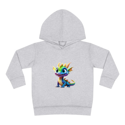 Grey Kids Unisex Cute Dino Hoodie showcasing an adorable dinosaur print on a high-quality fleece sweater for children aged 2 to 5 years.