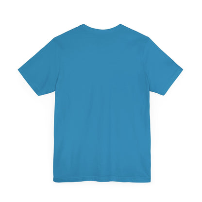 Sabrina Carpenter Inspired Unisex Short Sleeve Tee showcasing a luxurious blue back view, perfect for both comfort and stylish flair.
