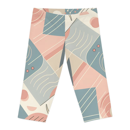 Premium quality Sweat Symphony Capri Leggings designed for fitness enthusiasts by Dazzling Dreams Studio, ideal for yoga and casual outings.