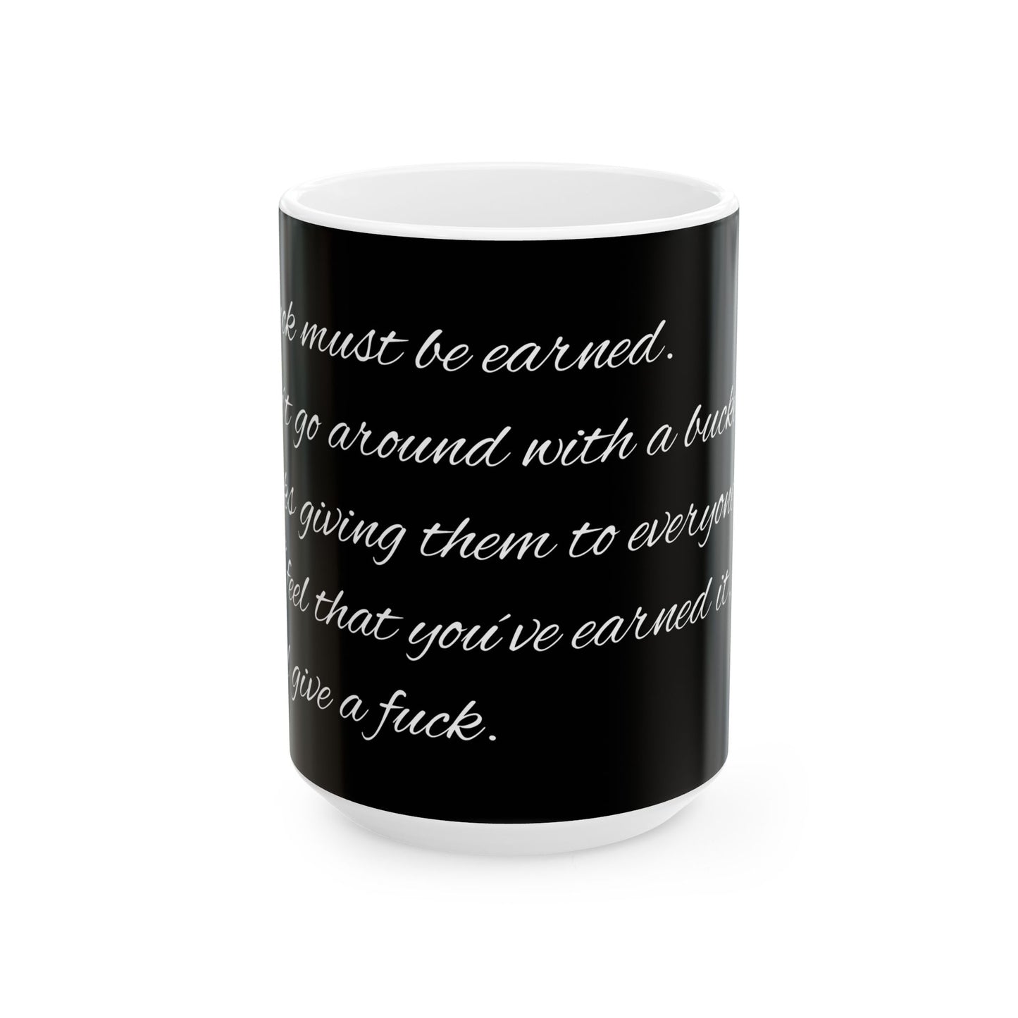 Inappropriate slogan ceramic mug, perfect for gifts, featuring adult humour and a glossy finish.