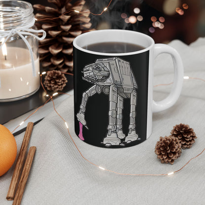 Stylish Rebel Gum Star Wars Heat Changing AT-AT Coffee Mug, beautifully designed with the AT-AT walker, exuding charm and luxury, bringing joy to every sip of your favourite hot beverage.