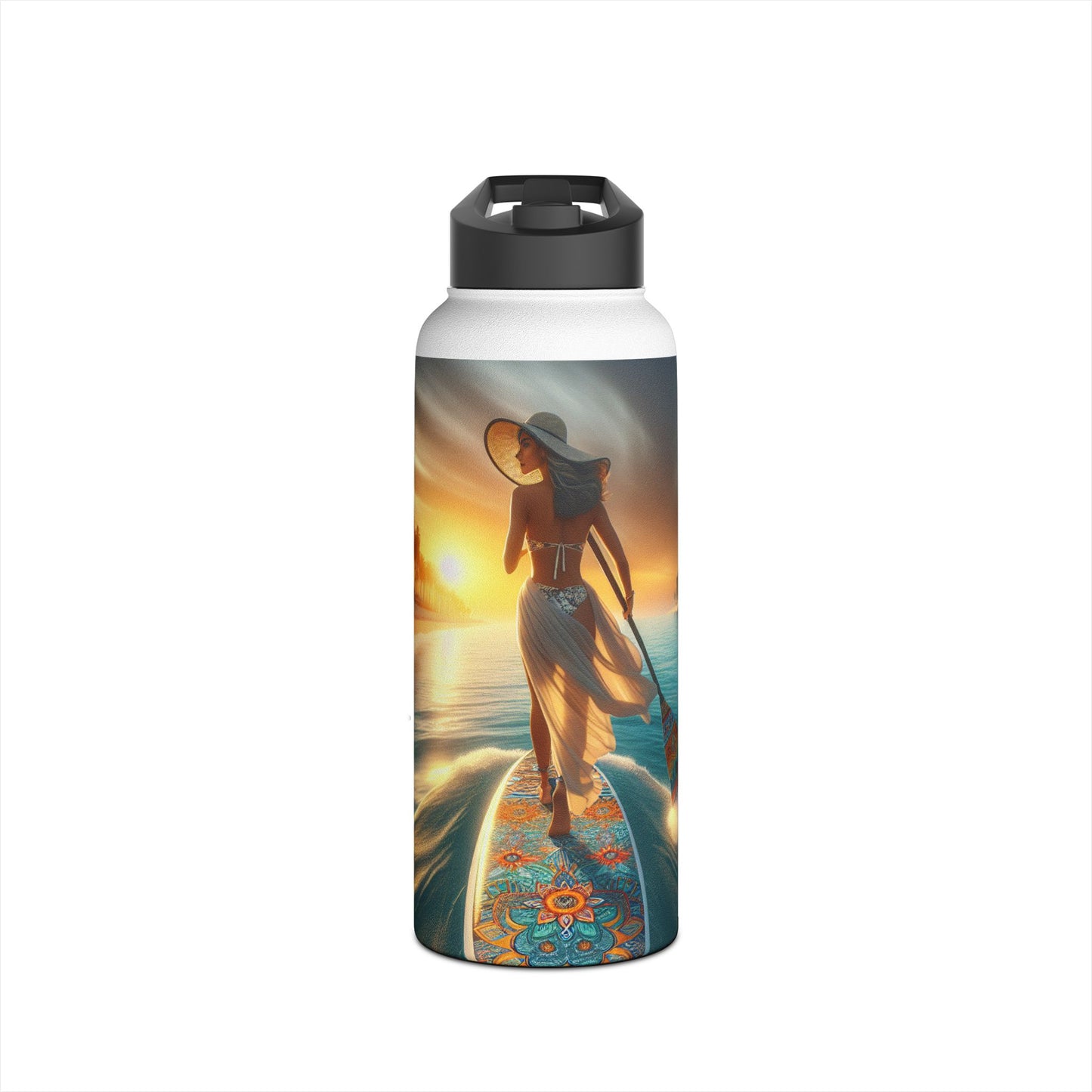 Fantasy Paddleboarding Stainless Steel Water Bottle, Standard Lid