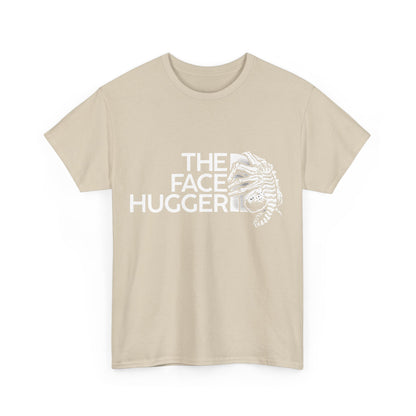 The Face Hugger Alien Graphic T-Shirt in elegant beige, featuring a captivating Face Hugger graphic, ideal for stylish fans of science fiction.