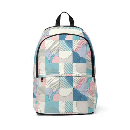 Chic Pastel Backpack by Dazzling Dreams Studio in light pink, baby blue, mint green, and lavender, showcasing a stylish design perfect for modern trendsetters.
