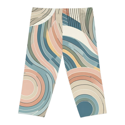 EmpowerFit Elevation Studio Capri Leggings showcasing elegant design and luxurious fit by Dazzling Dreams Studio, ideal for stylish activewear.