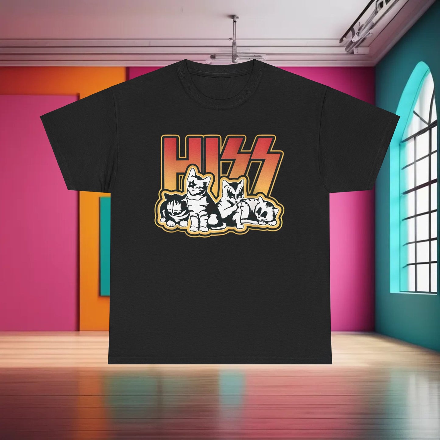 Hiss Cats Rock Band Star Wars Graphic T-Shirt Urban Unisex Cotton Tee