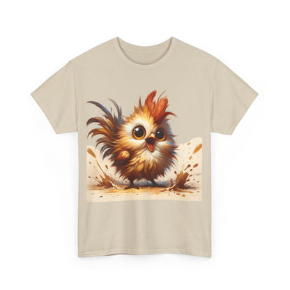 Explosive Joy Tee - Cartoon Bird Edition featuring a vibrant cartoon bird illustration, showcasing a playful and dynamic design, perfect for adding joy to any wardrobe.