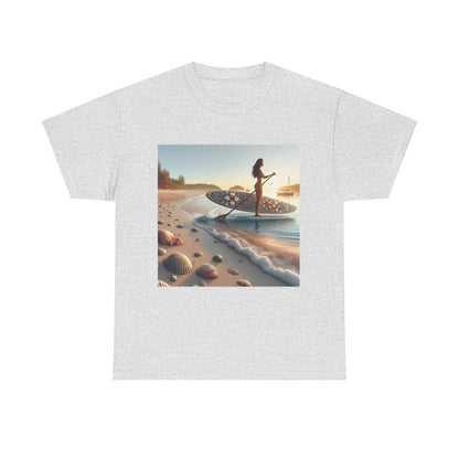 Stylish Delightfull Paddle Board T-Shirt in a serene outdoor setting, embodying the spirit of adventure, from Dazzling Dreams Studio.