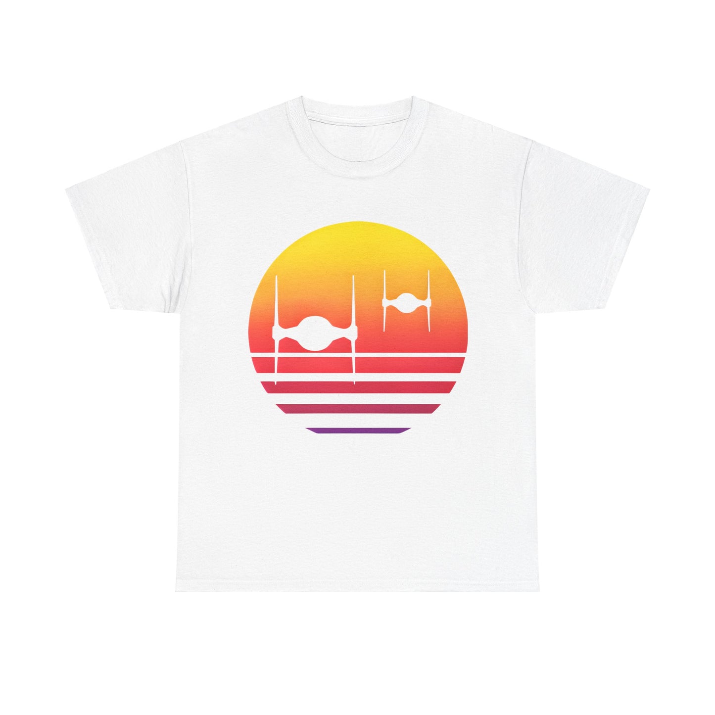 Tie Fighters Sunset Star Wars Graphic Unisex  Tee Shirt