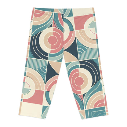 Active woman wearing Sweat Victory Elevate Fitness Hub Capri Leggings during a yoga session, highlighting versatility and style from Dazzling Dreams Studio.