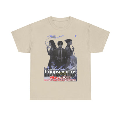 Chic beige Hunter x Hunter Phantom Rouge T-shirt with a unique character representation, embodying the essence of anime fashion.