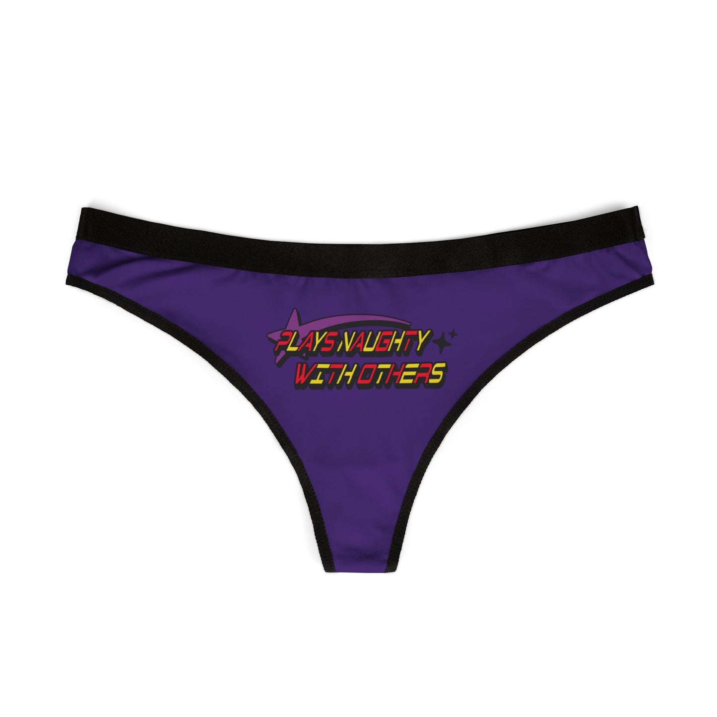 Sexy Womens Thong Plays Naughty Cheeky Design Suggestive Bold Colorful, Thongs.