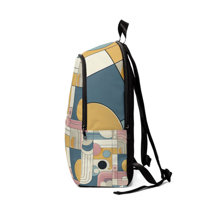 Close-up of the comfortable padded straps of the Modern Graphic Backpack by Dazzling Dreams Studio, designed for all-day wear.