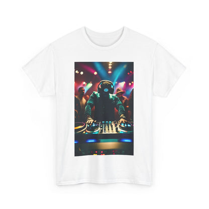Street Monster Graphic T-Shirt in white featuring a striking DJ graphic, perfect for contemporary urban fashion.