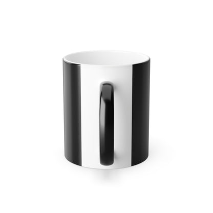 Great A'Tuin Heat Change Mug - Limited Edition Discworld Ceramic Coffee & Tea Mug displayed in a minimalist style, highlighting its sleek black exterior with a white inner rim, a perfect addition to any geek chic collection.