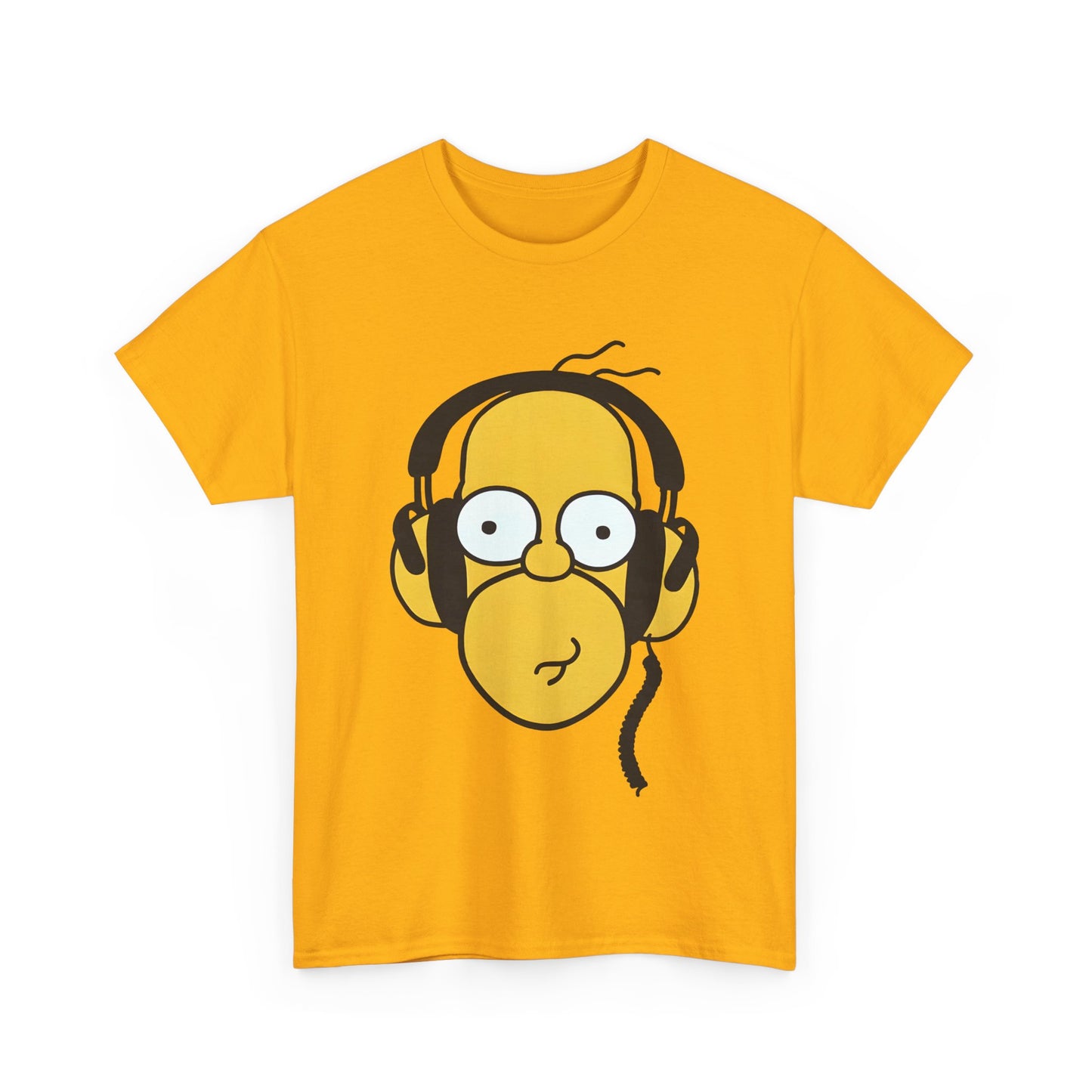 Hear the Hilarity Homer Simpson Headphones  Unisex Cotton Tee Graphic T Shirt