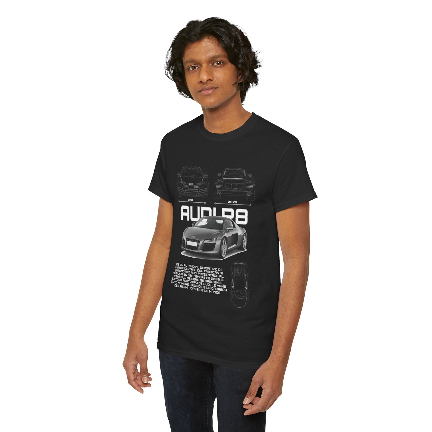 Audi R8 Blueprint T-Shirt: Mens/Womens Tee, Car Design Urban Street