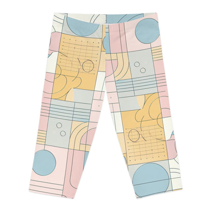 Dazzling Dreams Studio luxury activewear, highlighting comfort and flexibility in Sweat and Sparkle Capri Leggings.