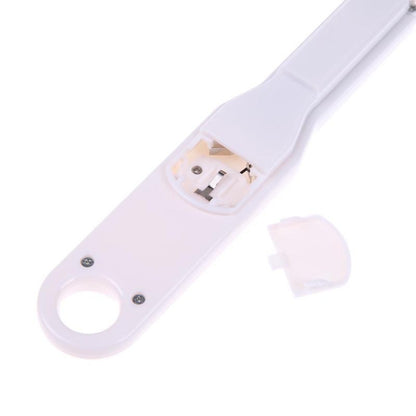 Close-up of the sophisticated LCD Digital Kitchen Scale Electronic Cooking Food Weight Measuring Spoon, revealing its durable construction and battery compartment.