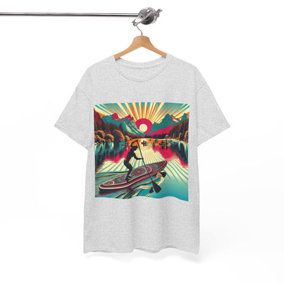 Stylish Paddle Board T-Shirt from Dazzling Dreams Studio, ideal for paddleboard enthusiasts who appreciate nature-inspired fashion.