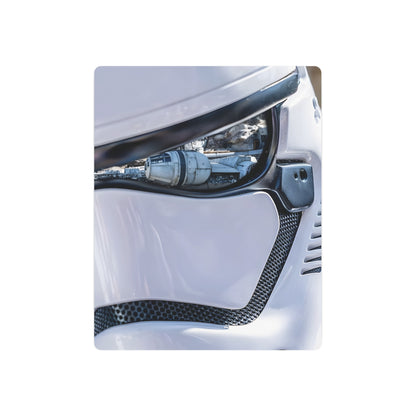 Sophisticated depiction of a Stormtrooper helmet with reflections of a spaceship, capturing the essence of Star Wars. Ideal for collectors, this Stormtrooper Metal Art Poster offers a touch of elegance and fandom to your decor.