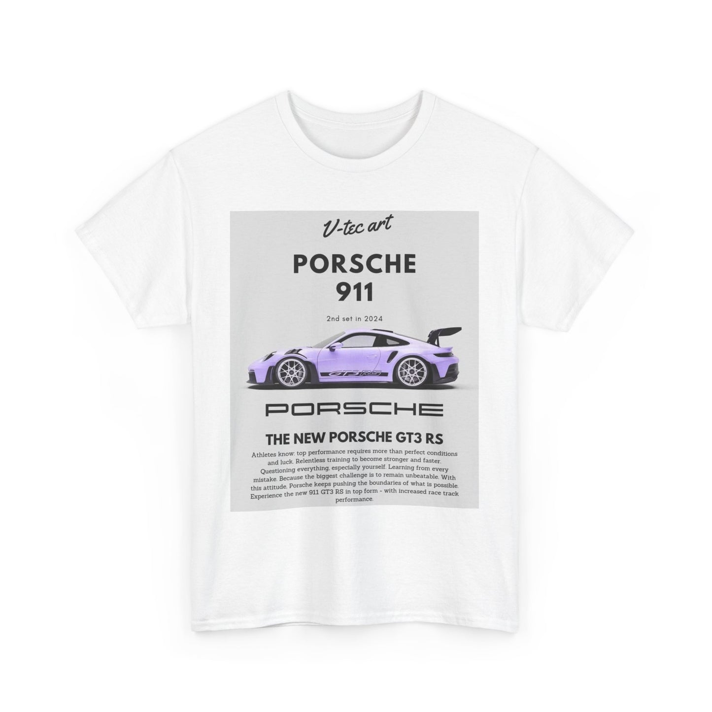 Porsche 911 GT3 RS Unisex T-Shirt: V-tec Art Men's/Women's Tee Urban Street