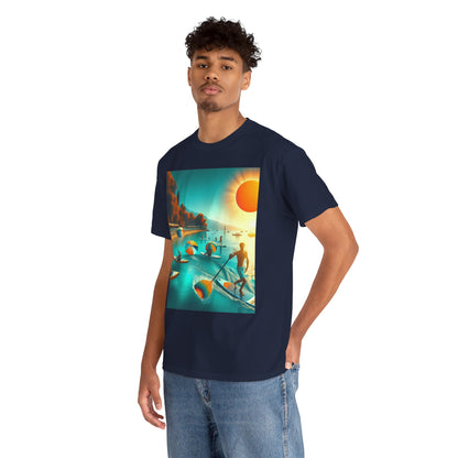 Luxury Paddleboarding T-Shirt by Dazzling Dreams Studio featuring a stunning design capturing the essence of water sports.
