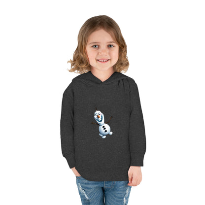 Luxury Girls Olaf Frozen Hoodie in charcoal fleece, perfect for ages 2 to 5 years, featuring a cheerful Olaf graphic.