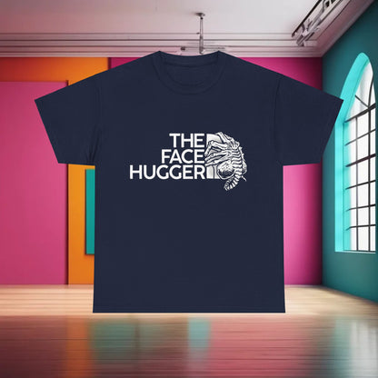 Luxury The Face Hugger Alien Graphic T-Shirt in navy blue, featuring an intricate graphic design of the legendary alien Face Hugger. A statement piece for aficionados of science fiction.