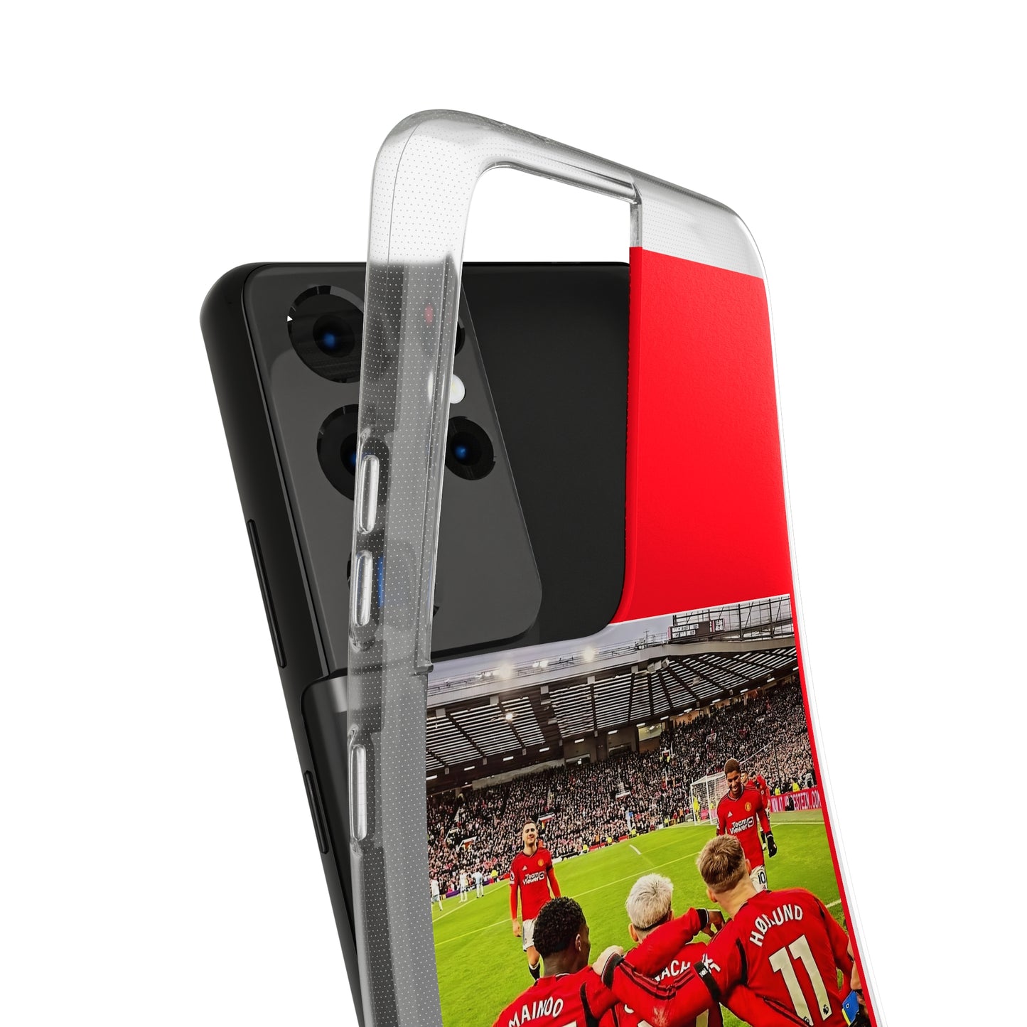 Manchester United Mainoo Garnach Hojlund Soft Phone Case - Soccer Fan Gift,