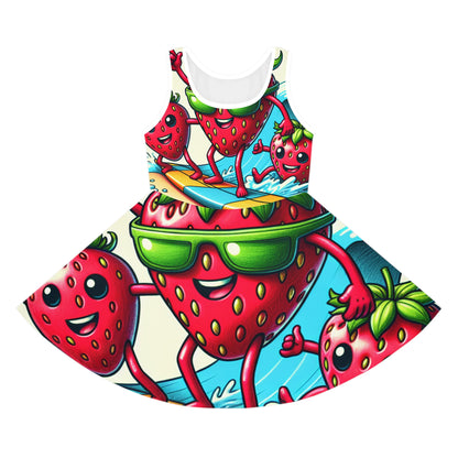 Sophia Marigold Girls Summer Sundress by Dazzling Dreams Studio featuring a vibrant floral print, perfect for summer outings and playdates, showcasing comfort and whimsical design.