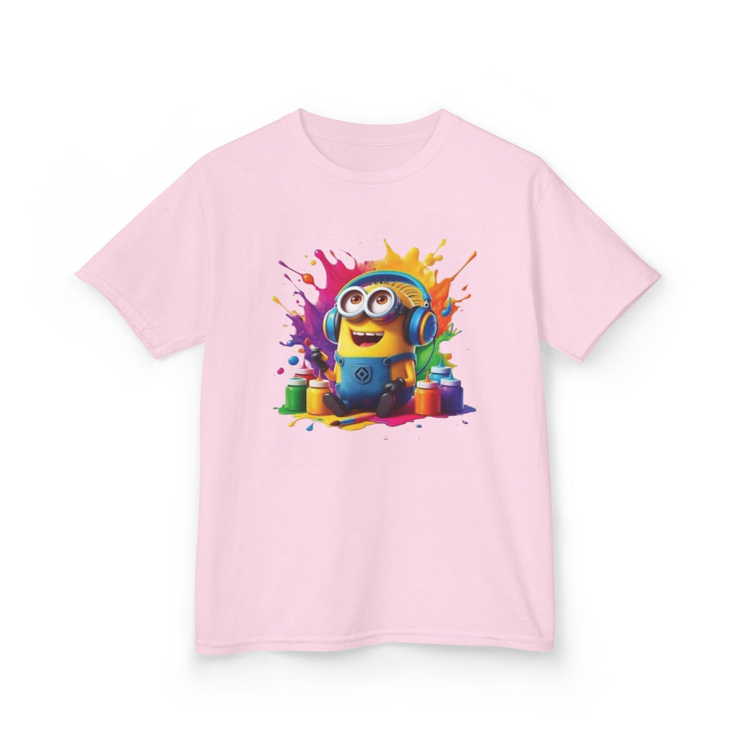 Minion T-Shirt - Paint Splatter Cartoon Art Kids Tee Childs Boys Girls Unisex