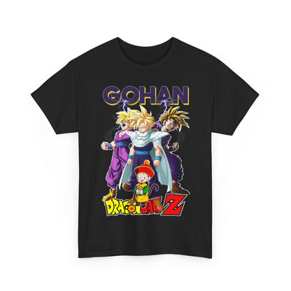 Elegant Gohan Ascends T-Shirt in black, showcasing captivating Gohan artwork and vibrant colours, designed for the discerning anime lover.