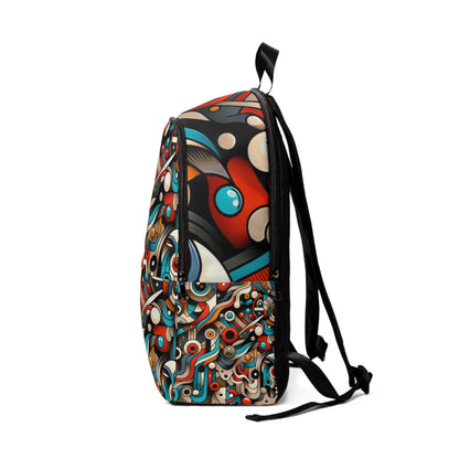 Adjustable padded straps on the Stylish Abstract Vision Fusion Backpack by Dazzling Dreams Studio, offering a comfortable fit and luxurious design for everyday use.