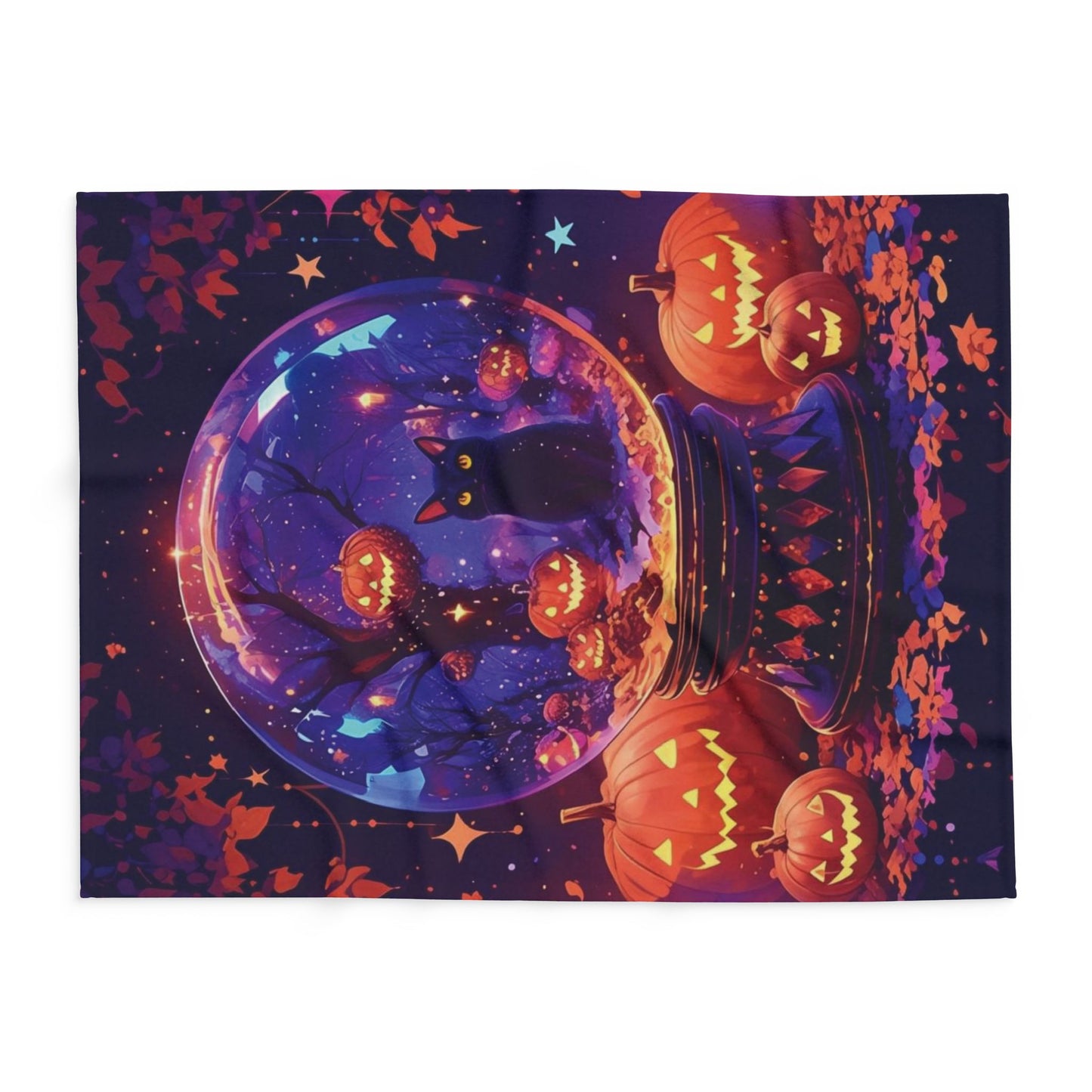 Decorative and Warm Halloween Spooky Arctic Fleece Blanket 3 Sizes