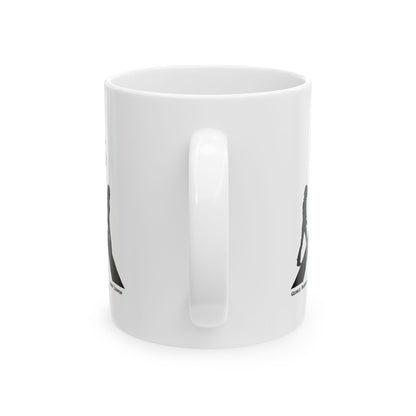 The Beatles Abbey Road Image Ceramic Mug featuring stylish side view of the iconic design, a luxurious addition to any drinkware collection.