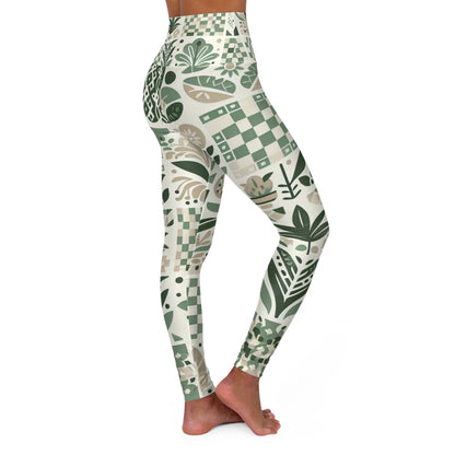 Fashionable lifestyle shot of the Evelyn Atelier High-Waisted Yoga Leggings by Dazzling Dreams Studio, perfect for both activewear and casual outings.