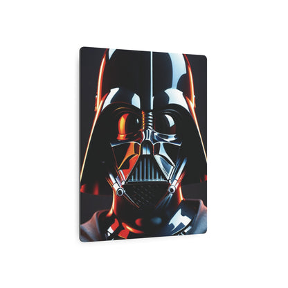 Detailed depiction of the Darth Vader Star Wars Metal Art Poster featuring a captivating view of Vader's menacing silhouette, an ideal premium decor piece for sci-fi fans.