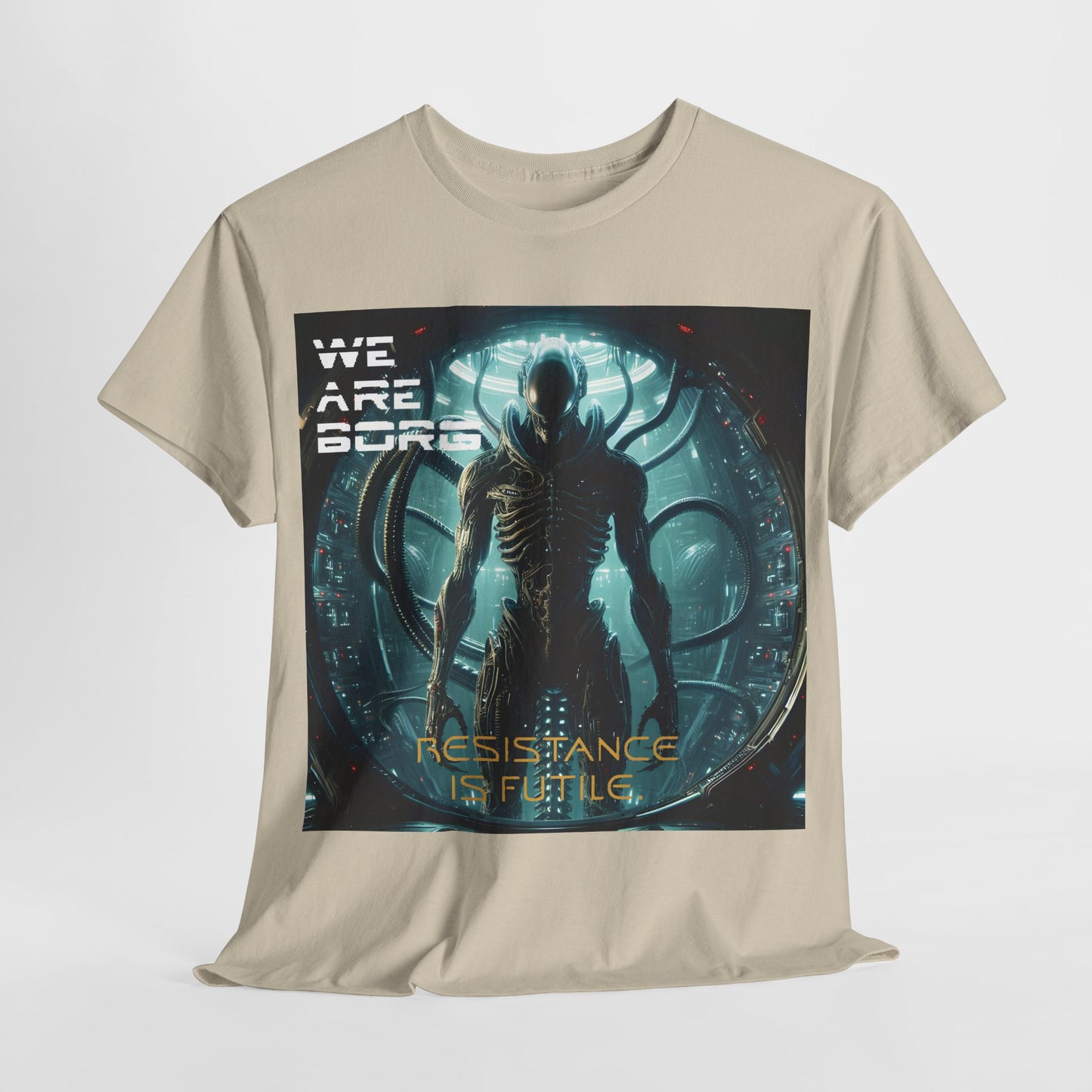 Borg Assimilated Xenomorph Graphic T-Shirt Urban Unisex  Cotton Tee