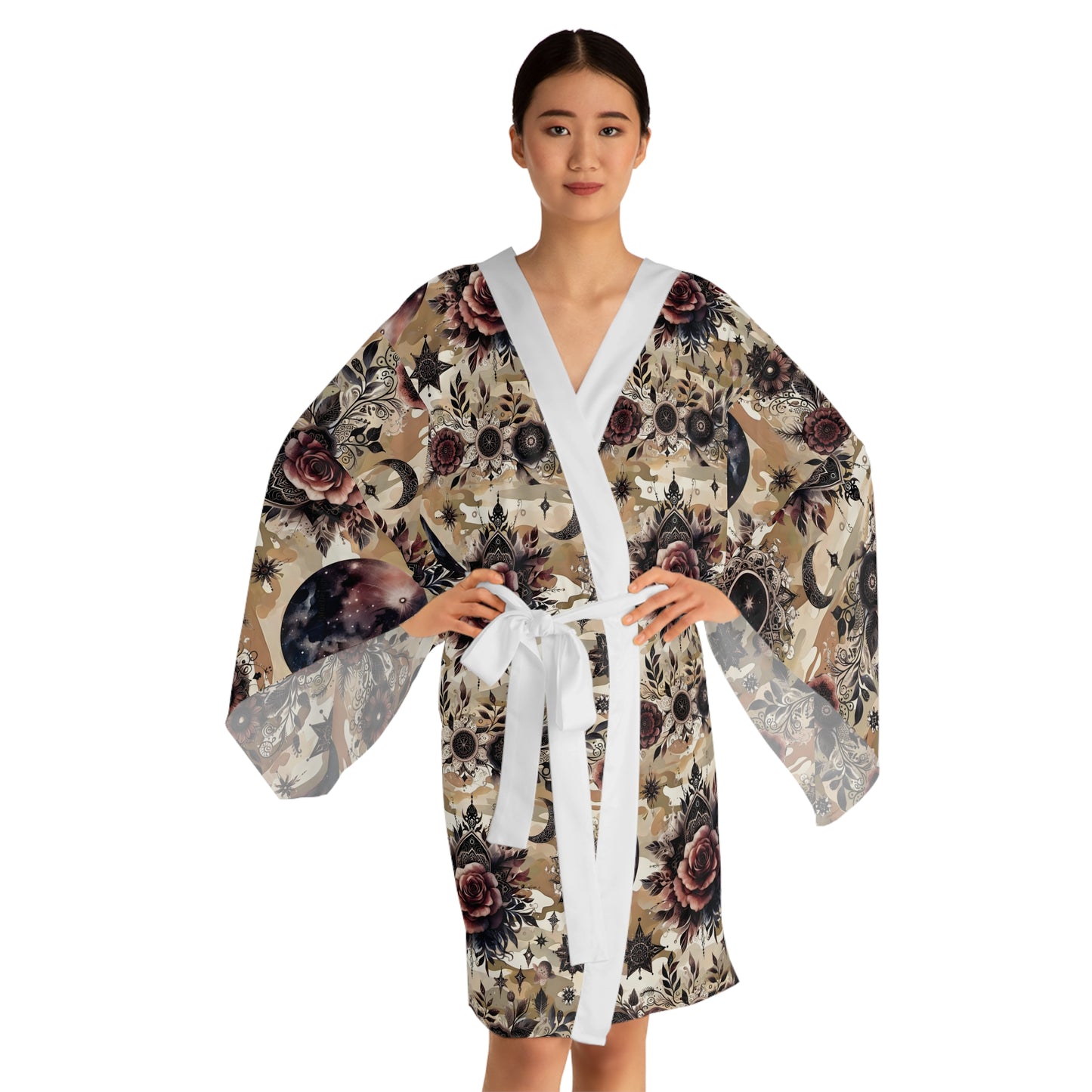 Floral Kimono Robe, Women's Robe, Designer Lounge Wear, Boho Chic Bathrobe, !!