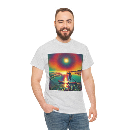 Luxurious paddle board adventure t-shirt design by Dazzling Dreams Studio, perfect for water sports enthusiasts.