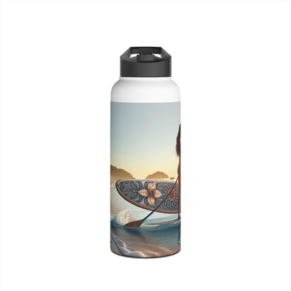Sophisticated Fantasy Paddleboarding Stainless Steel Water Bottle with a chic design, combining functionality and style for water lovers. Essential for all-day hydration while paddling.