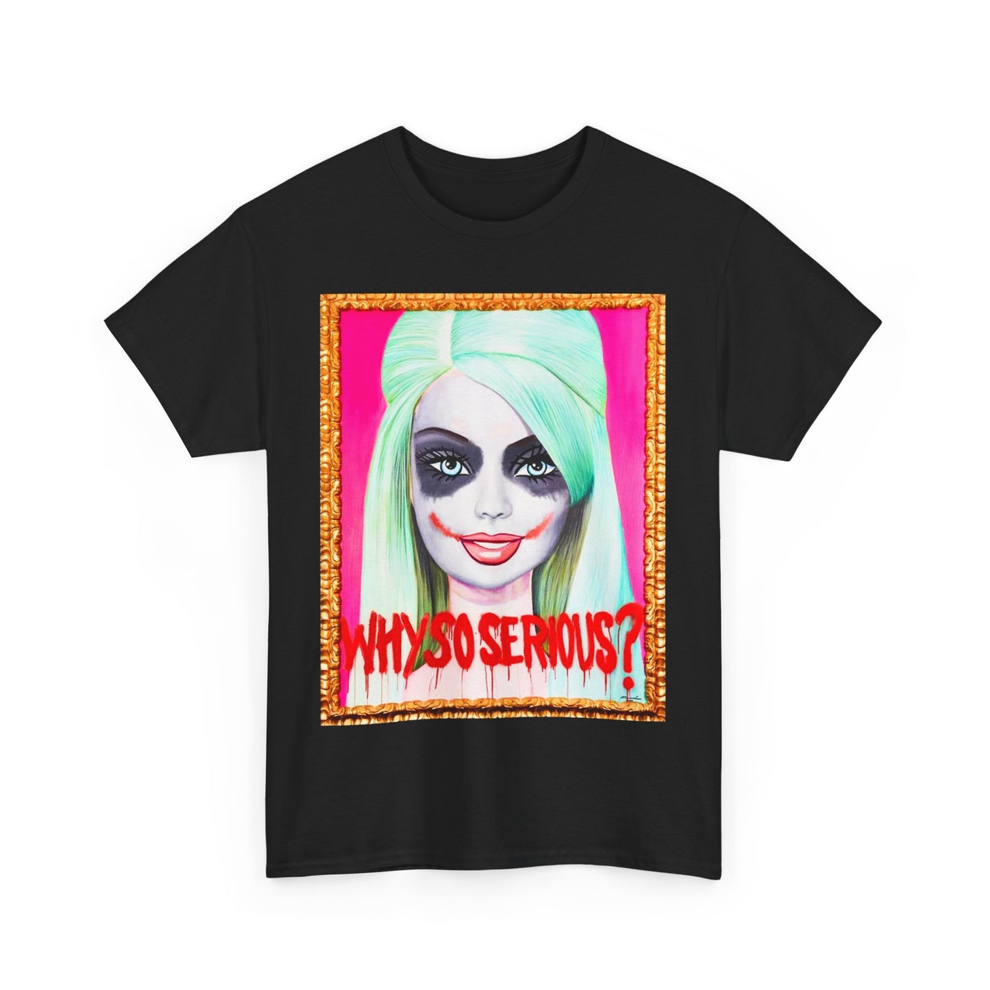 Why So Serious Joker Barbie Women's Graphic T-Shirt - Trendy Pop Art Design Tee