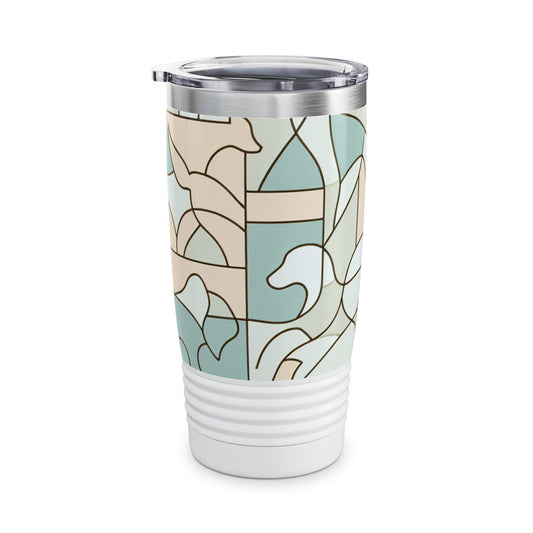 Detailed view of Pastel PowerSplash 20oz Stainless Steel Travel Tumbler, highlighting its double wall insulation for temperature maintenance.