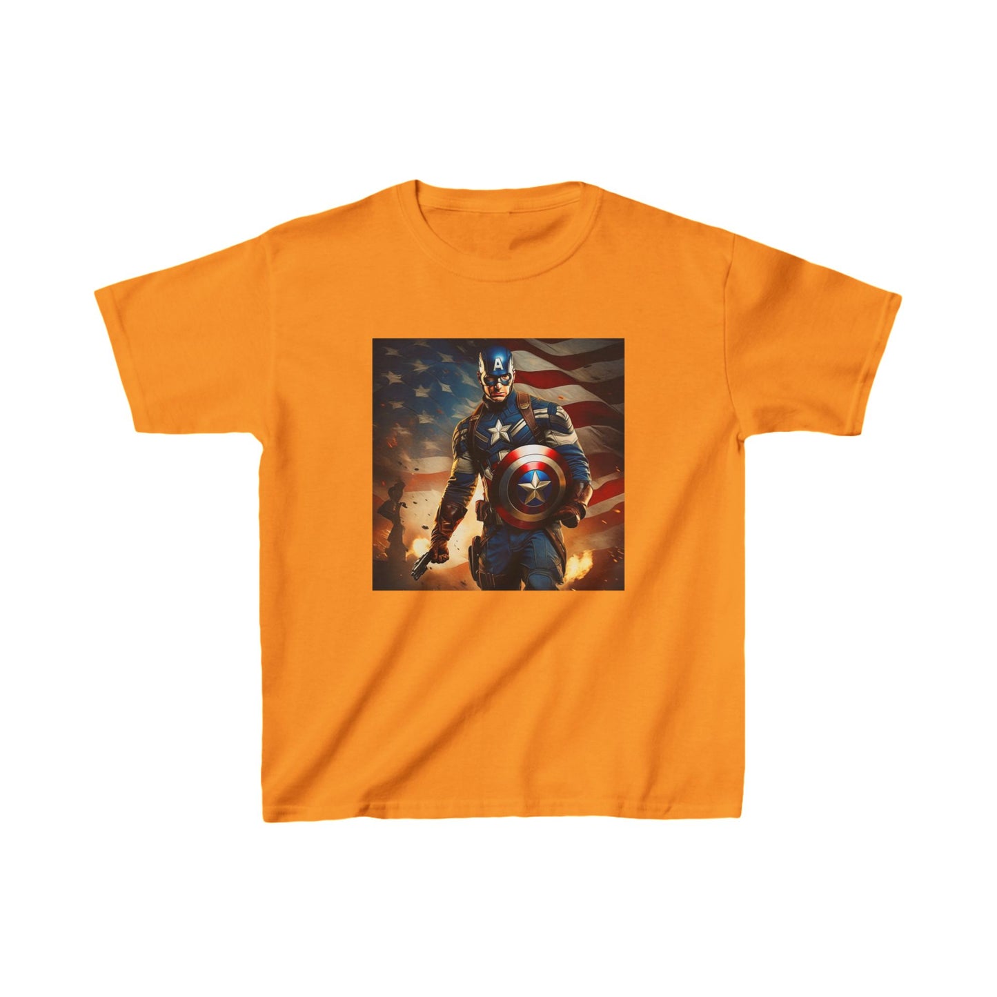 Kids Captain America Heavy Cotton Tee 16 colors