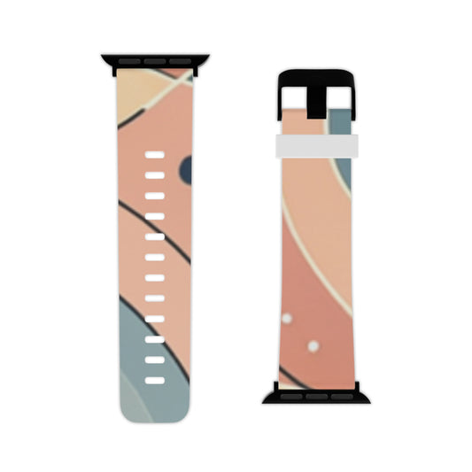 GraphixGenius Modern Pastel Pattern Apple Watch Strap - Luxurious strap showcasing elegant pastel design, perfect for adding a stylish touch to any contemporary outfit.