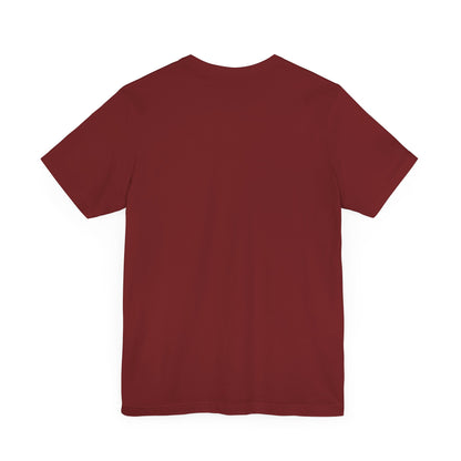 Sophisticated maroon Sabrina Carpenter Inspired Unisex Short Sleeve Tee in luxurious fabric, ideal for casual elegance.