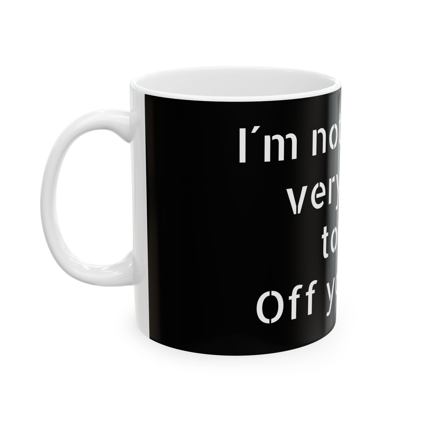 Funny Office Mug with inappropriate slogan, great for adding humour to your coffee break.