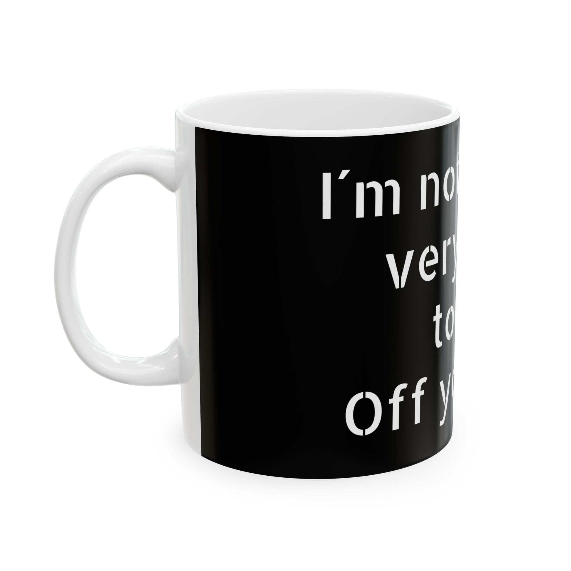 Funny Office Mug with inappropriate slogan, great for adding humour to your coffee break.